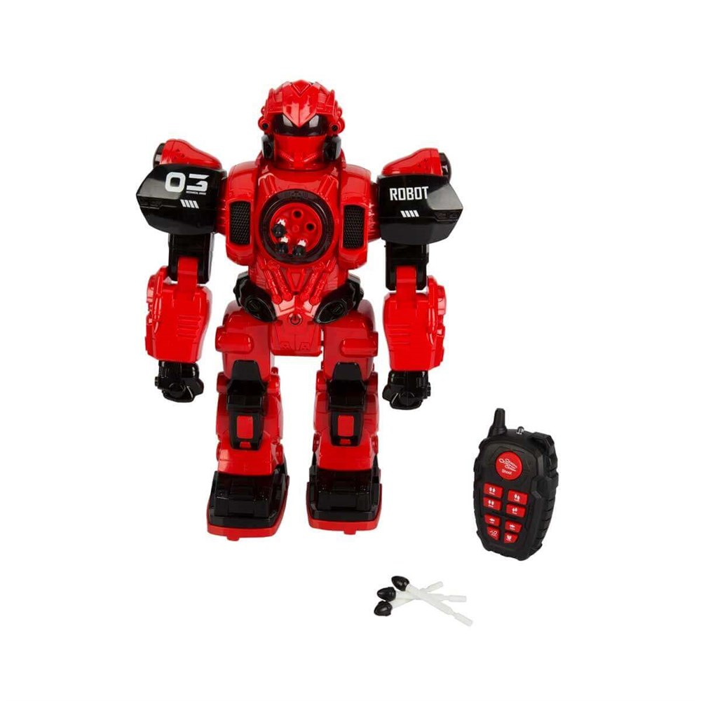Uzaktan Kumandalı Planet Warrior Sesli ve Işıklı Robot 34 Cm Sunman S01002391