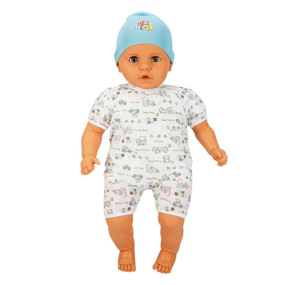 Denis Bebek 60 Cm Karışık Desenli-Mavi Bere Sunman S01060012 DM