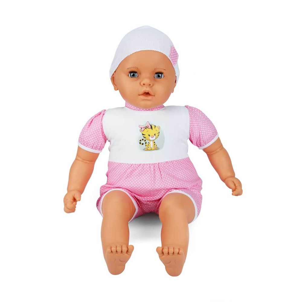 Denis Bebek 60 Cm Pembe Puantiyeli-Beyaz Bere Sunman S01060012 PP