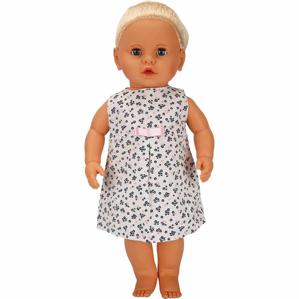 Lila Türkçe Konuşan 60 cm Sarışın Lacivert Çiçekli Elbise Sunman S02060011 LC