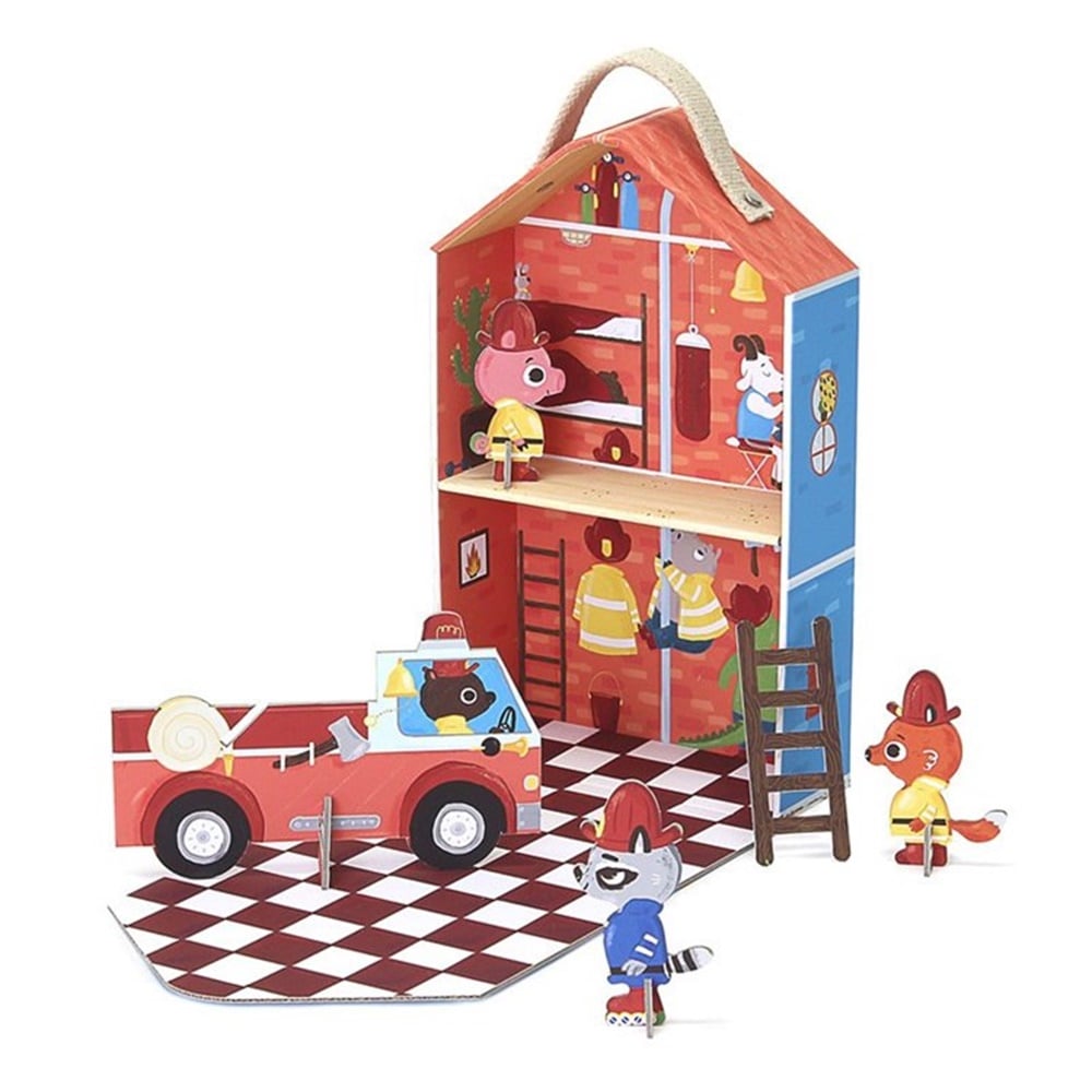 CAPTAIN FURRYS FIRE STATION - 3D TRAVEL PLAYSET Toystop 04020002