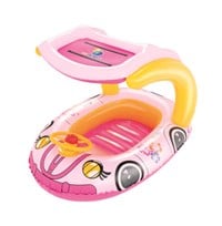 BESTWAY 98X66 CM DIREKSIYONLU GOLGELIKLI KORNALI PEMBE TAKSI BOT Toystop 34103 P