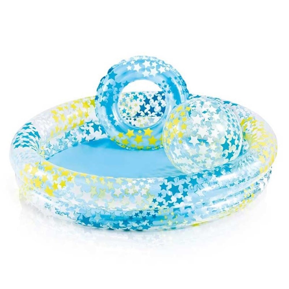 INTEX YILDIZ DESENLI HAVUZ 122X25 CM 51CM TOP VE SIMIT Toystop 59460