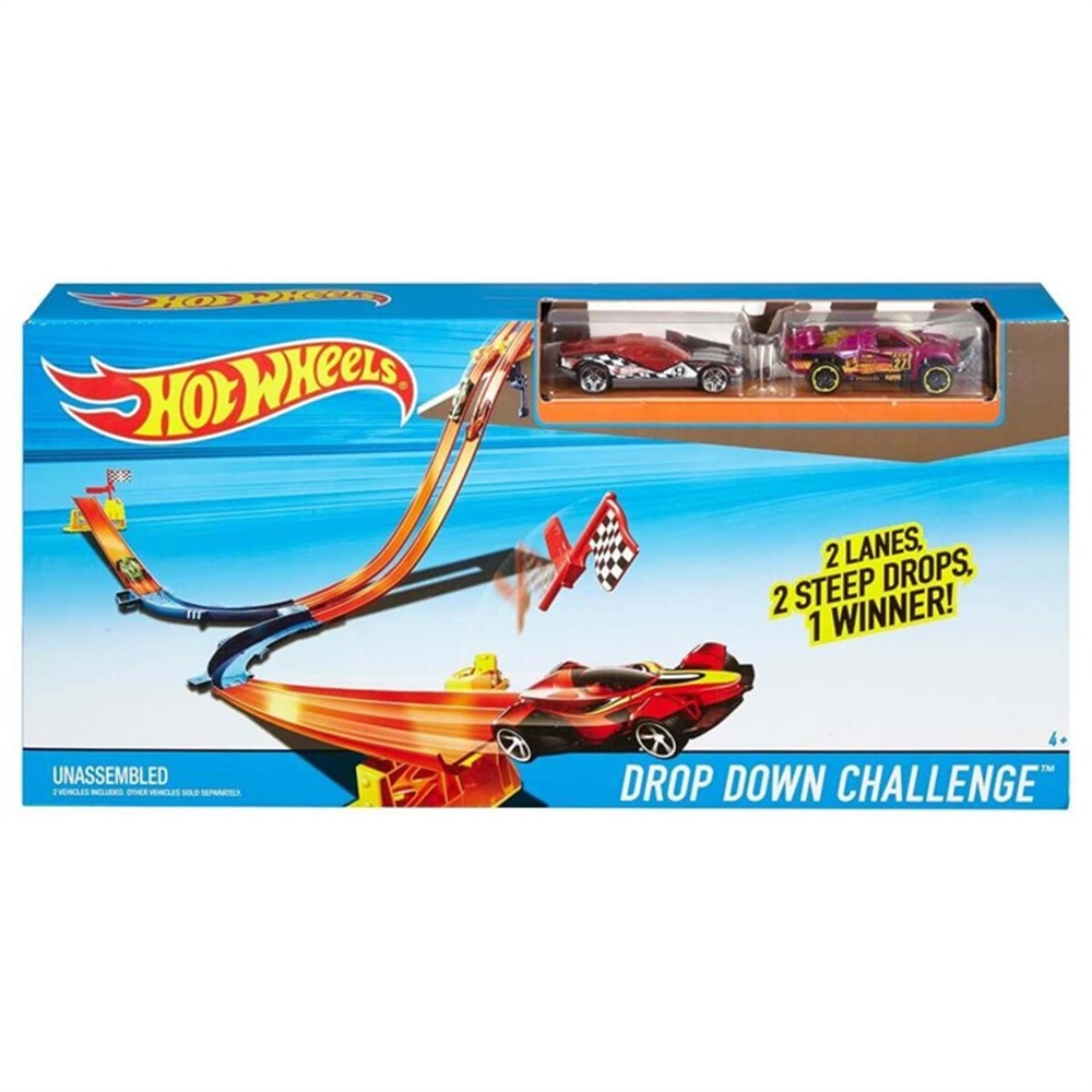 HOT WHEELS MOTOR YARISCILARI 3 IN 1 OYUN SETI DROP DOWN DNR54 Toystop DNR54
