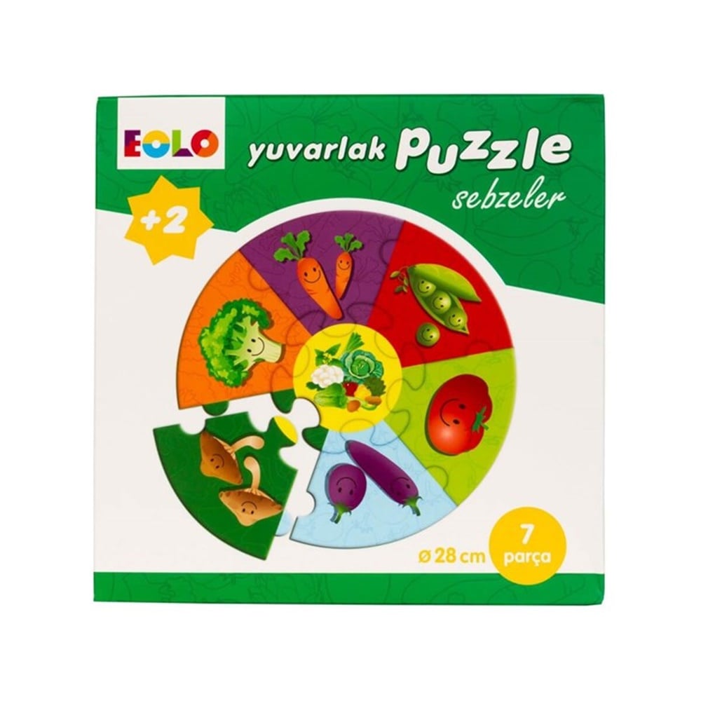 YUVARLAK PUZZLE SEBZELER Toystop EOL006