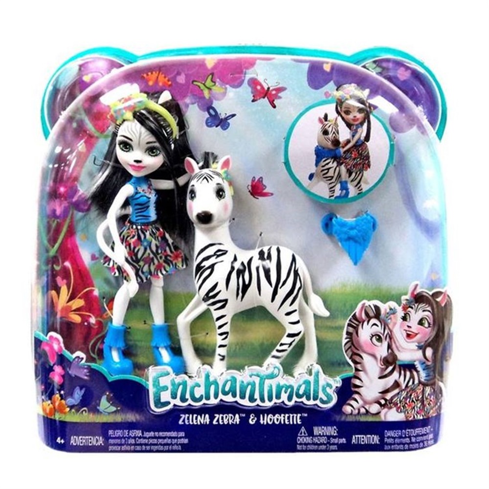ENCHANTIMALS BEBEKLERI VE HAYVAN ARKADASLARI FKY75 ZELENA ZEBRA Toystop FKY75