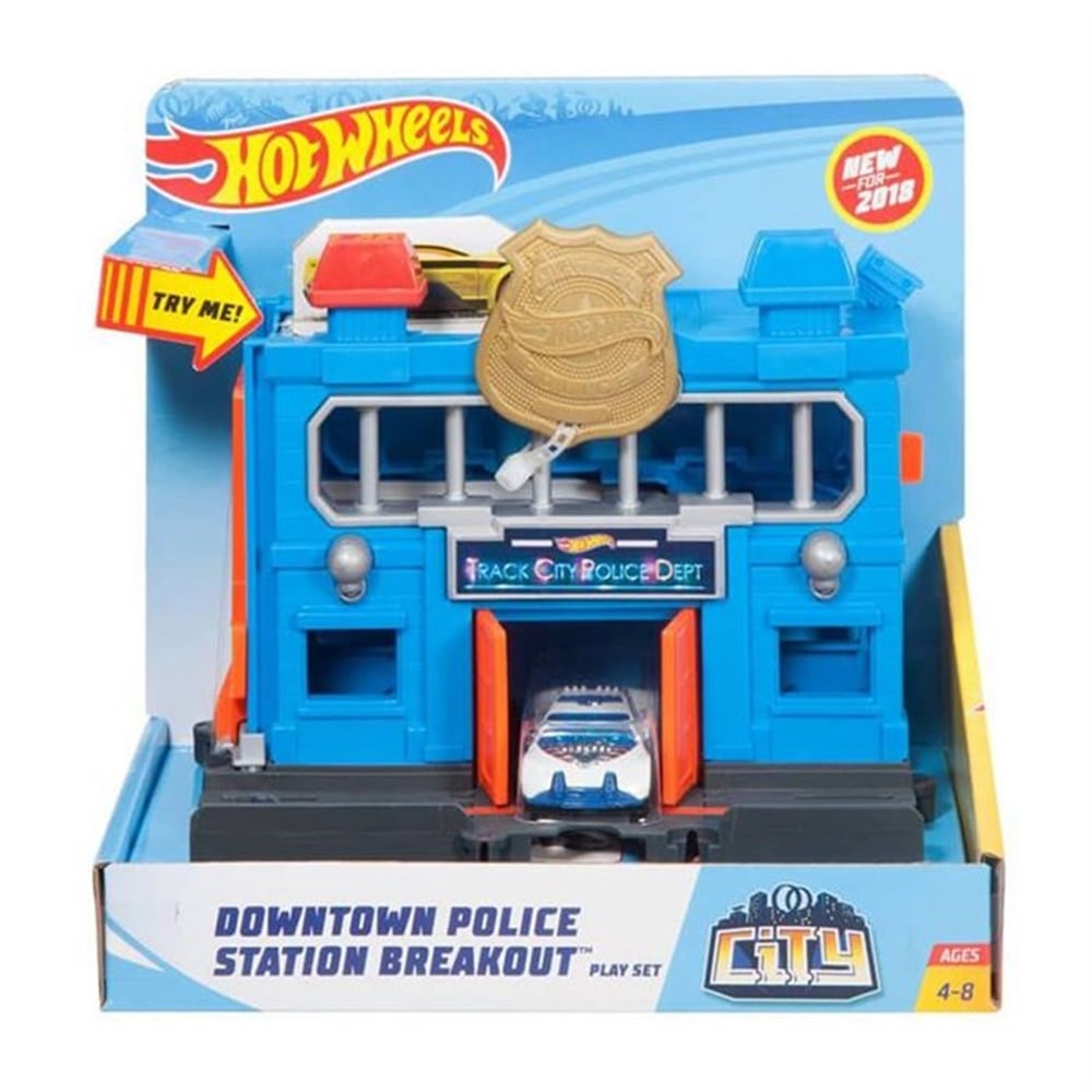 HOT WHEELS SEHIR OTOPARKI OYUN SETLERI POLIS KARAKOLUNDAN KACIS Toystop FRH33