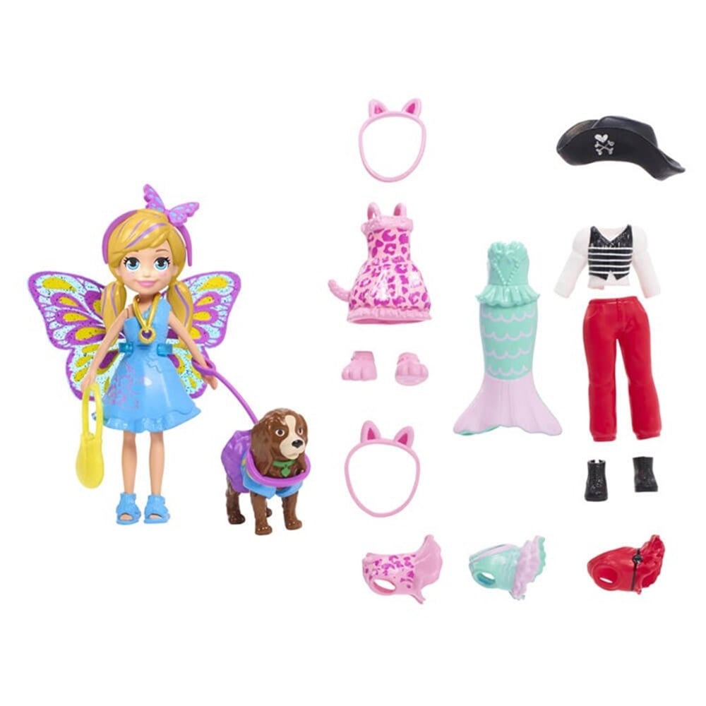 POLLY POCKET VE HAYVAN DOSTU KOSTUM GIYIYOR OYUN SETI GDM15 Toystop GDM15