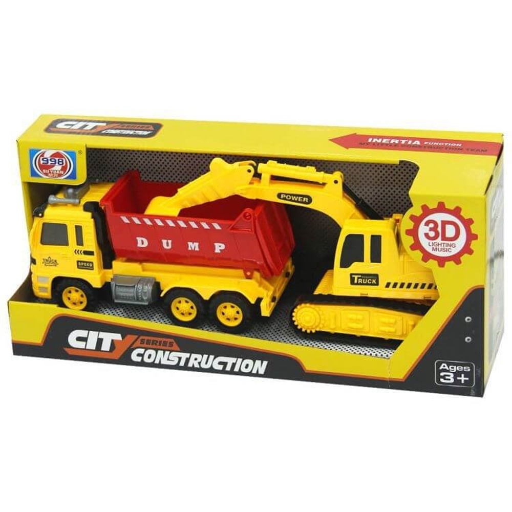 SESLI ISIKLI KAMYON DOZER SET Toystop KZL998 44B