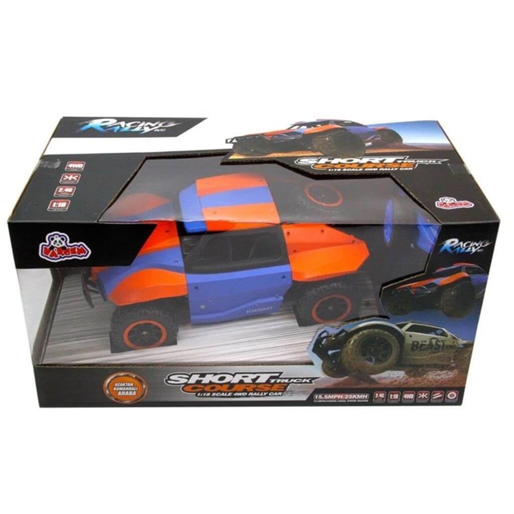 UZAKTAN KUMANDALI 1:18 SARJLI SHORT COURSE ARABA MAVI Toystop N838P HBDK1801
