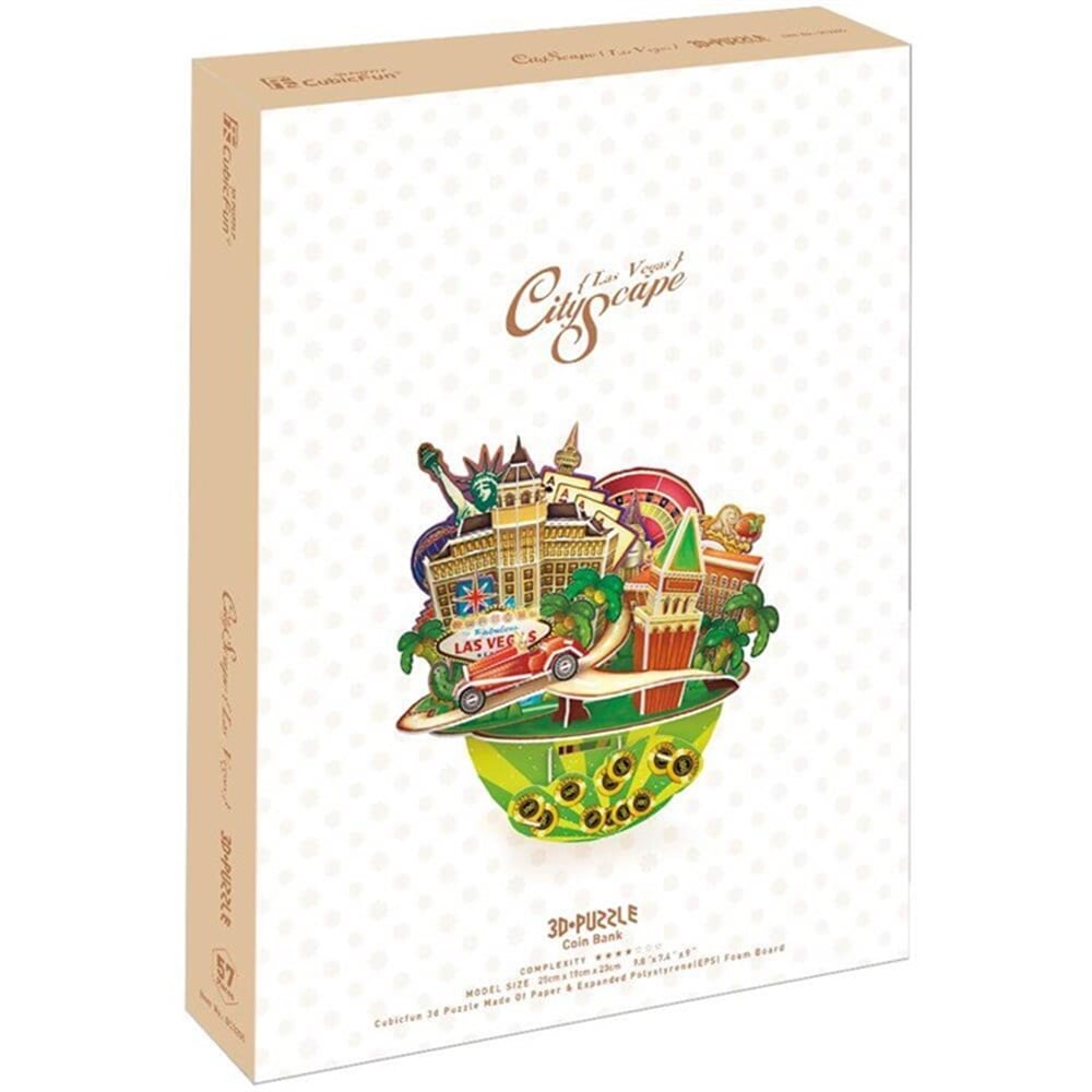 CUBIC FUN 3D 64 PARCA PUZZLE LAS VEGAS Toystop ORC3205