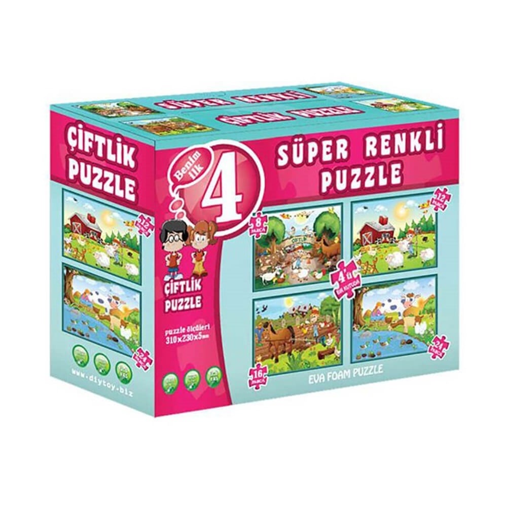 CITFLIK 4LU SUPER RENKLI PUZZLE Toystop T00045322