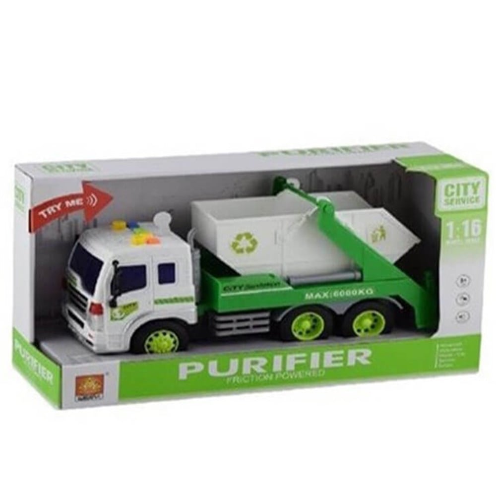 Sesli Sürtmeli Çöp Kamyonu Toystop WY320A