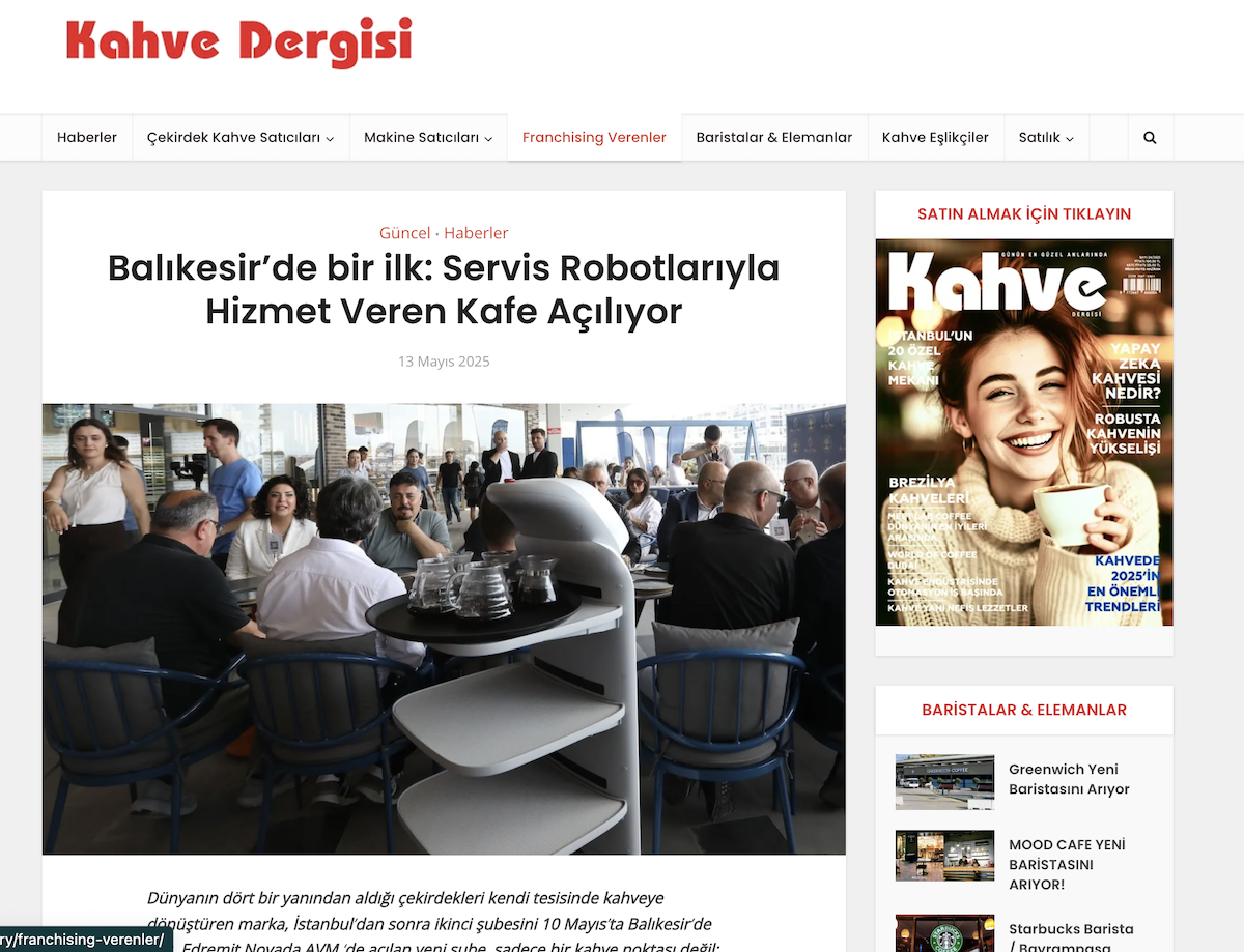 Kahve Dergisi de la Pau Haberi