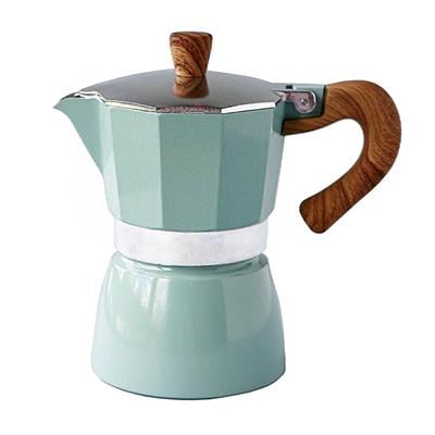 Black Goat 3 Cup Moka Pot Turquoise