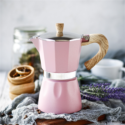 Black Goat 6 Cup Moka Pot Pink