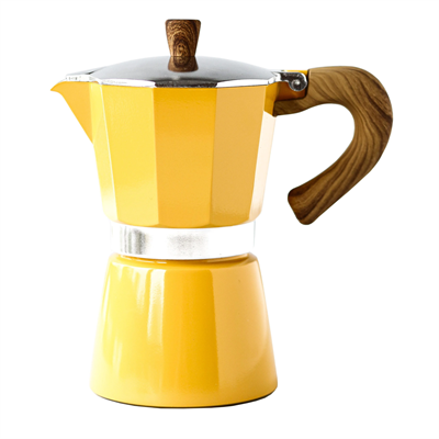 Black Goat 6 Cup Moka Pot Yellow