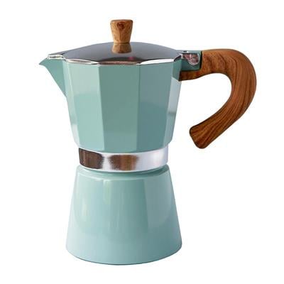 Black Goat 6 Cup Moka Pot Turquoise