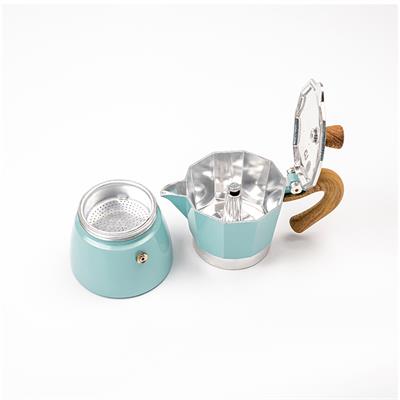 Black Goat 6 Cup Moka Pot Turquoise