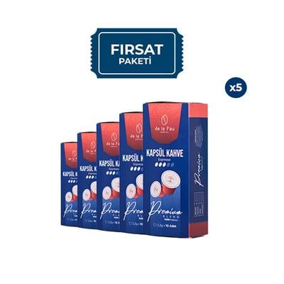 De La Pau %100 Arabica Premium Blend Kapsül Kahve 10lu x 5 adet