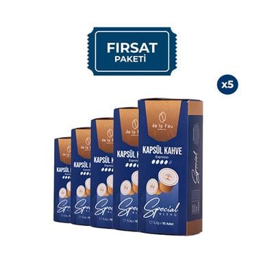 De La Pau %80 Arabica Special Blend Kapsül Kahve 10lu x 5 Adet