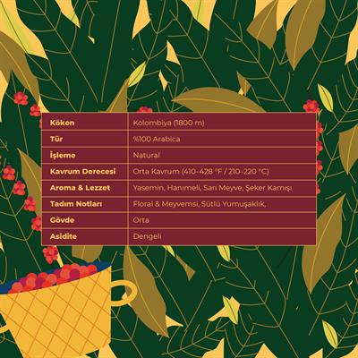 De La Pau Colombia Cherry Buesaro Whole Bean Coffee 70 g