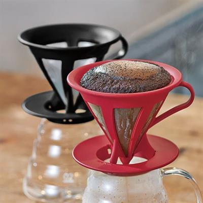 Hario 02 Kendinden Filtreli Dripper (Siyah)