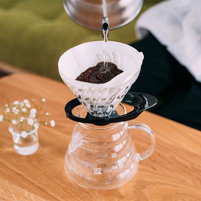 Hario V60 02 Cam Dripper (Siyah)