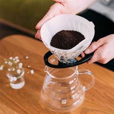 Hario V60 02 Cam Dripper (Siyah)