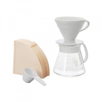 Hario V60 02 Seramik Kahve Demleme Seti “Beyaz”