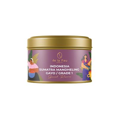 De La Pau Sumatra Mandheling Gayo Ultra Premium Series Natural Whole Bean Coffee 70 g