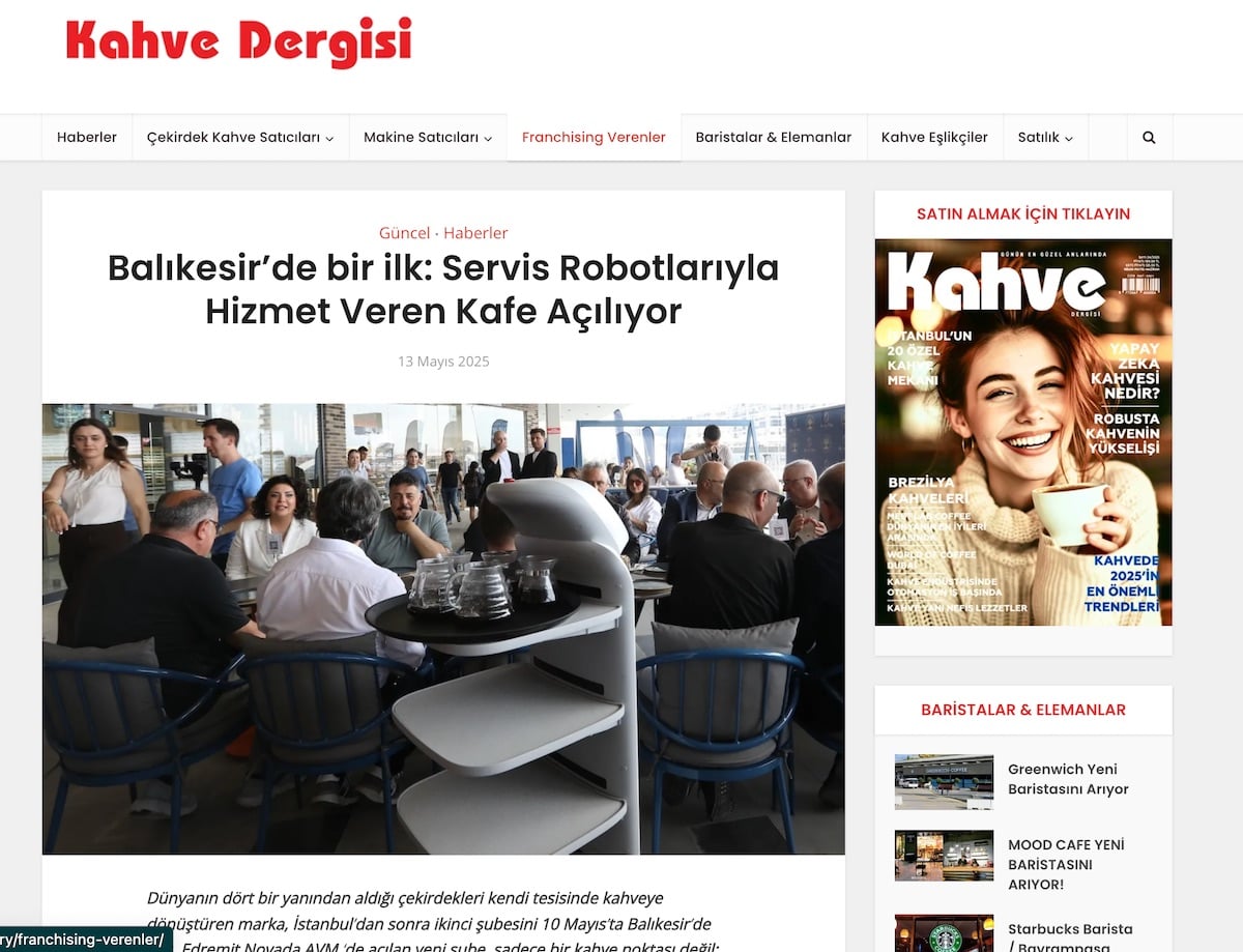 Kahve Dergisi de la Pau Haberi