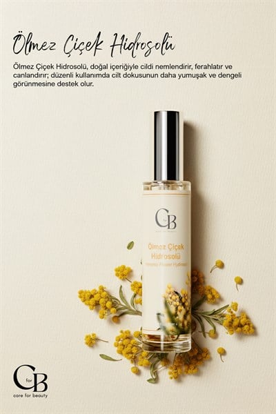 CforB Kırışıklık Gidermeye Yardımcı %100 Saf Ölmez Çiçek Hidrosolü 50ml