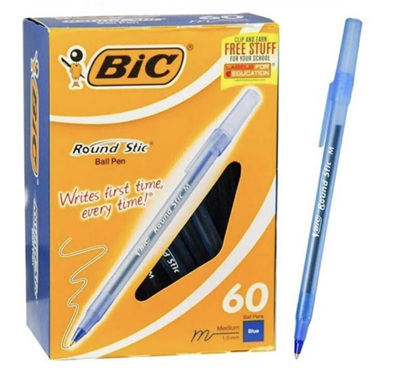 Bic-BIC TUKENMEZ KALEM ROUND STICK MAVİ
