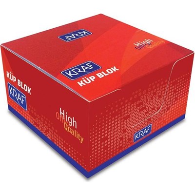 Kraf Küp Blok Beyaz 8x8 Cm 115 G
