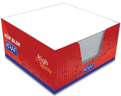 Kraf-Kraf Küp Blok Beyaz 9x9cm 116G