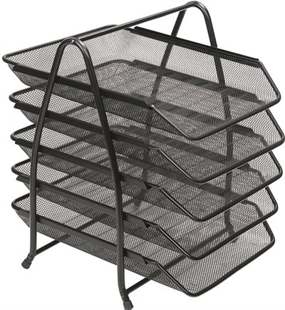 Kraf Perfore Evrak Rafı Metal 5 Katlı 420g Siyah