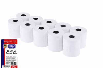 Kraf-Kraf Pos Rulosu Termal 56mm X 14m - 10 Adet
