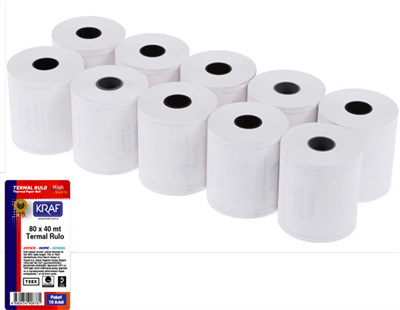 Kraf-Kraf Termal Rulo 80mm X 40m - 10 Adet