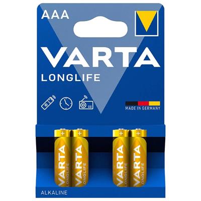 Varta-Varta Longlife Alkaline AAA İnce Kalem Pil x 4 Adet