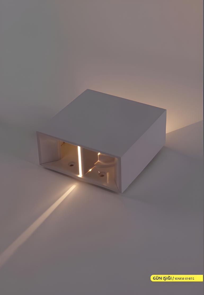 Ack 12 cm Ayarlanabilir Led Duvar Apliği Beyaz Kasa Gün Işığı AH07-03500
