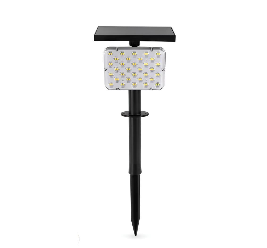 Ack 14 cm Solar Pc Led Bahçe Armatürü Siyah Kasa Beyaz Işık AG60-01831