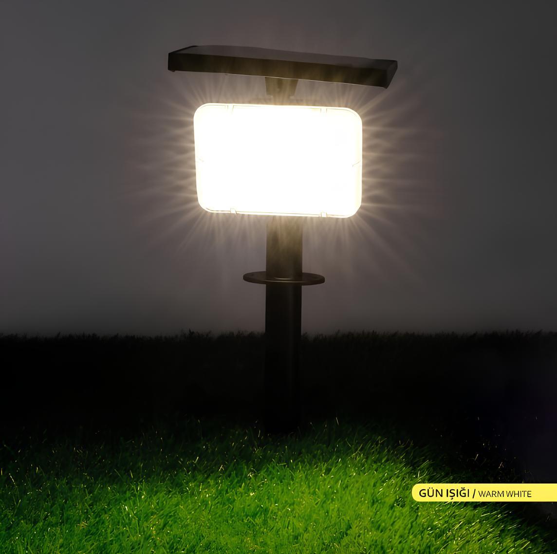 Ack 14 cm Solar Pc Led Bahçe Armatürü Siyah Kasa Gün Işığı AG60-01801