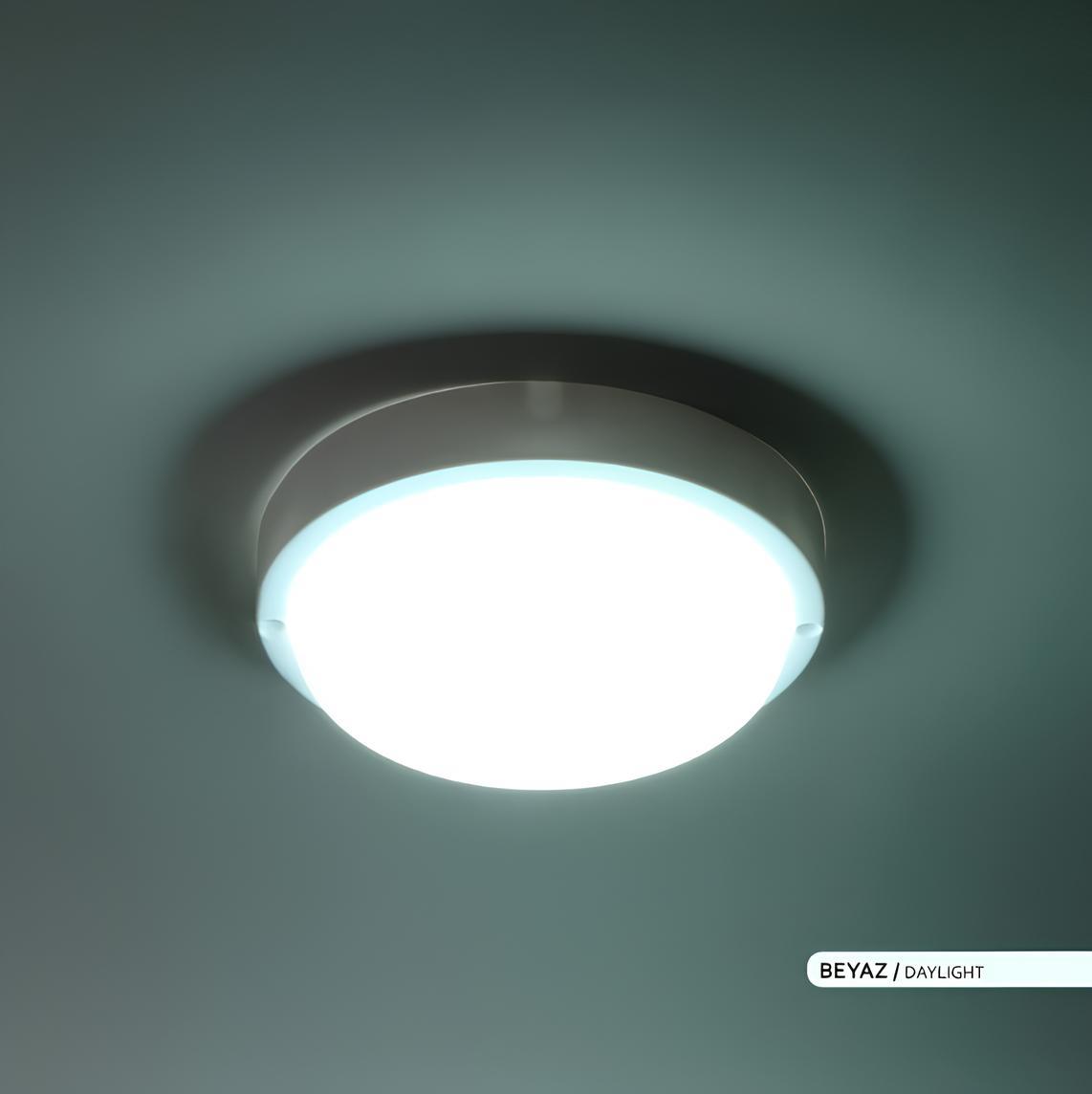 Ack 17 cm Led Duvar Tavan Armatürü Beyaz Kasa Beyaz Işık AT10-01230
