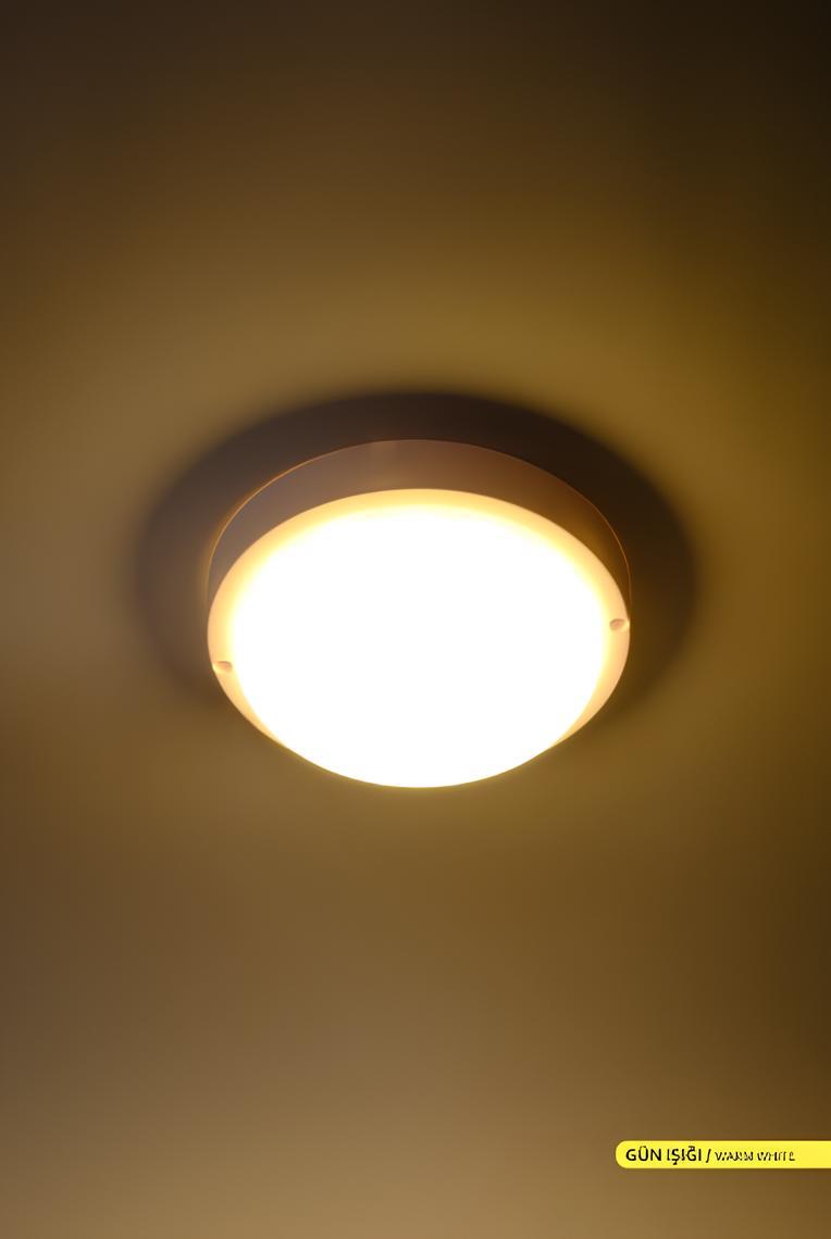 Ack 17 cm Led Duvar Tavan Armatürü Beyaz Kasa Gün Işığı AT10-01200