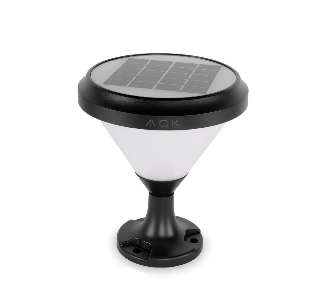 Ack 18 cm Solar Pc Led Bahçe Armatürü Siyah Kasa Gün Işığı AG60-07801