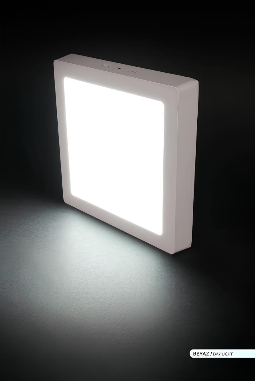 Ack 18 Watt Beyaz Kasa Sıva Üstü Kare Led Panel Beyaz Işık AP04-01830