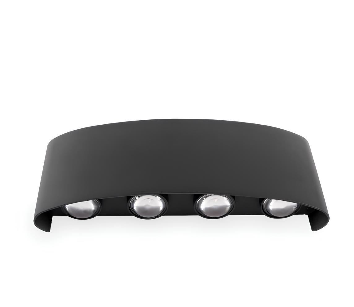 Ack 22 cm Çift Yönlü Led Duvar Apliği Siyah Kasa Gün Işığı AH07-07301