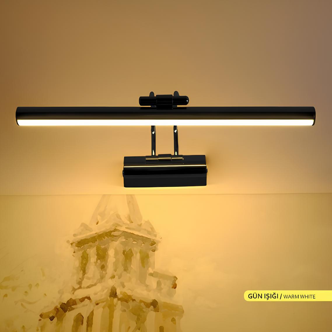 Ack 35 cm Led Tablo, Banyo, Ayna Apliği Siyah Kasa Gün Işığı AH10-00101