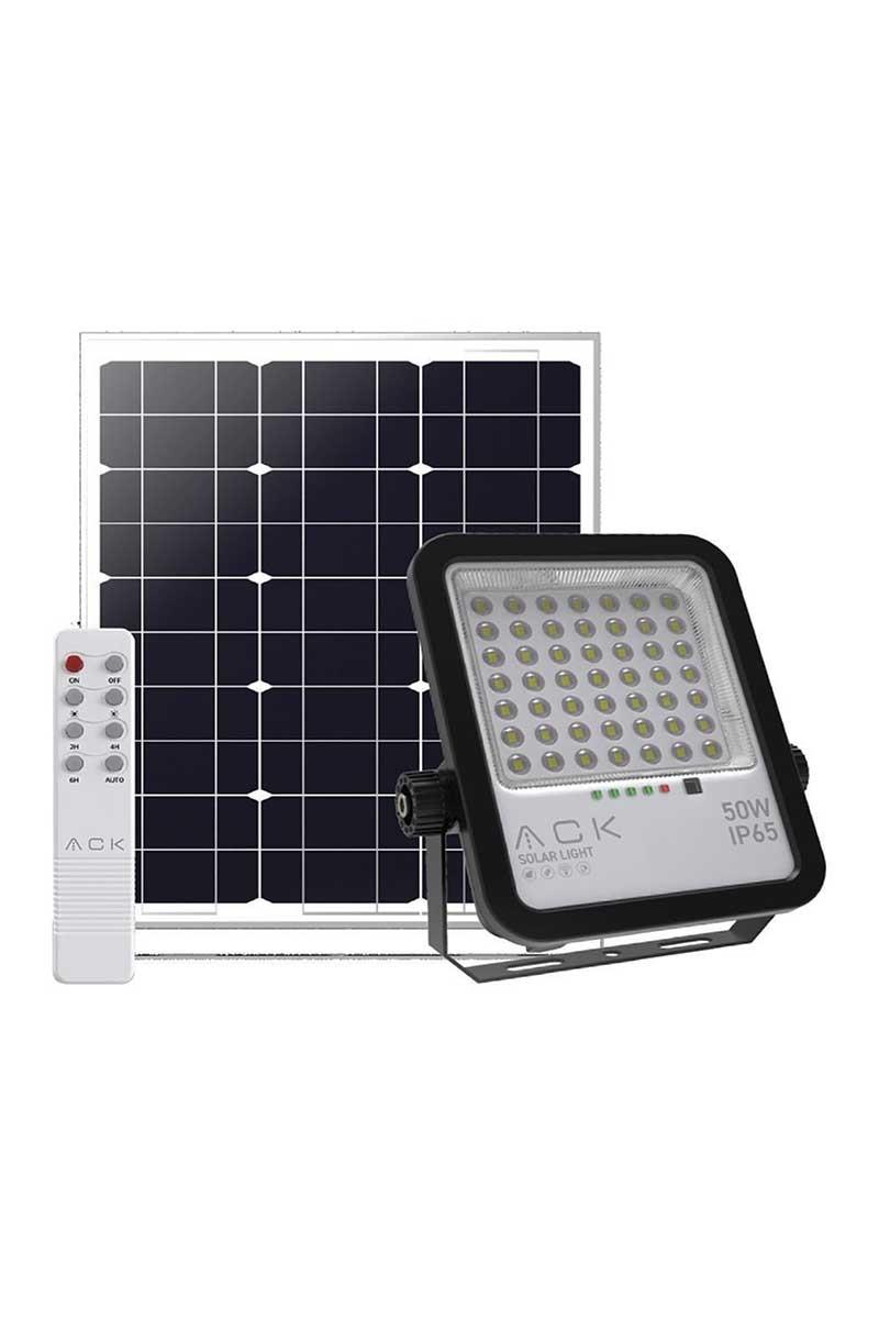 Ack 50 W Sensörlü Kumandalı Led Projektör Siyah Kasa Beyaz Işık AT65-05032